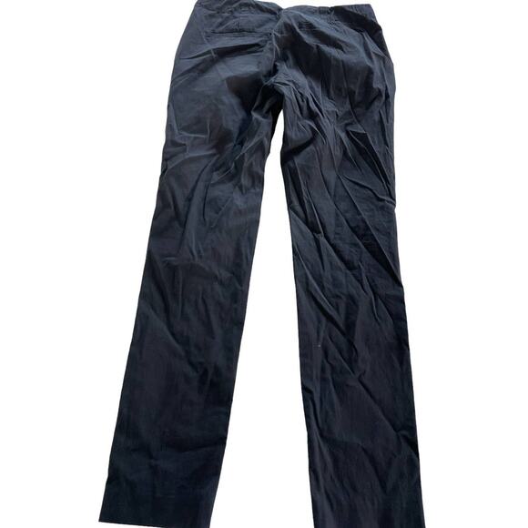 Club‎ Monaco Pants Women 0 Black Button Detail Notch Waist Ankle - Picture 2 of 7